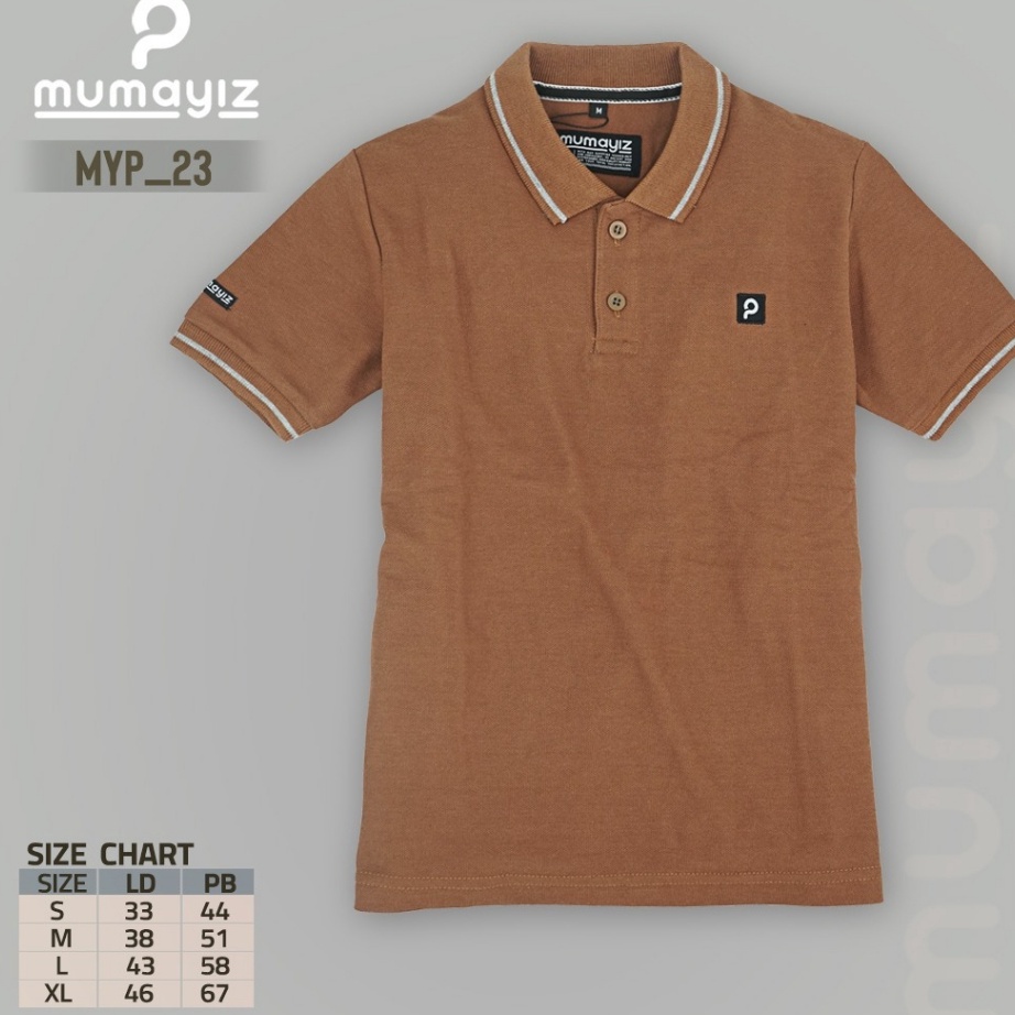 HJ6 Mumayiz polo shirt kerah salur anak usia 415 tahun bahan lacoste cvc cotton 24s