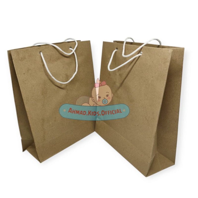 

Grosir/Ecer Paper Bag/Tas Kertas Polos Coklat ( 4 Ukuran )