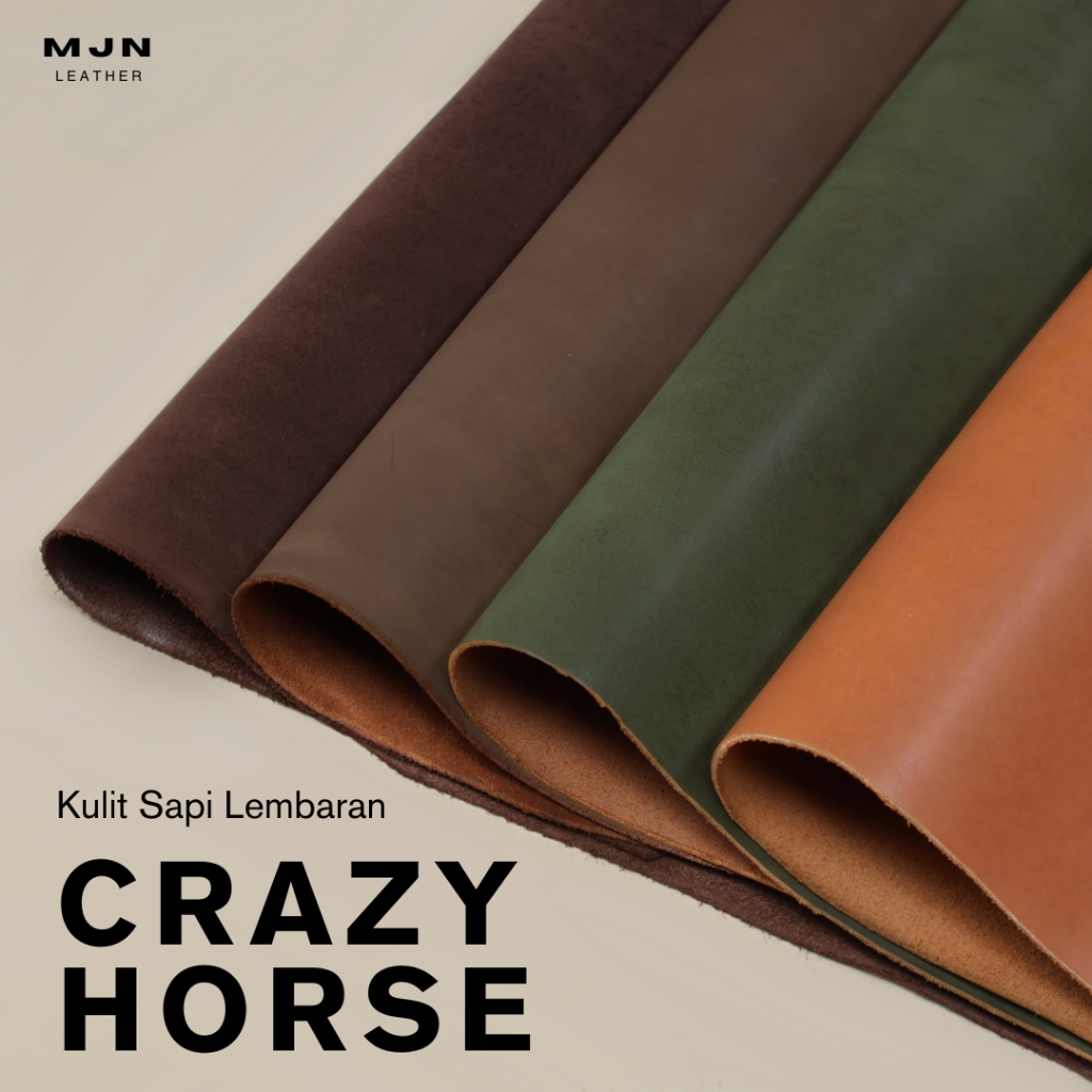 Kulit Sapi Lembaran Crazy Horse ukuran A3 premium