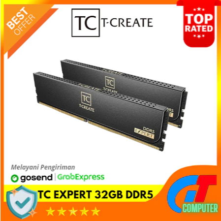 Team T-Create Expert Black DDR5 32GB 2x16GB PC 6000 Mhz Memory Kit