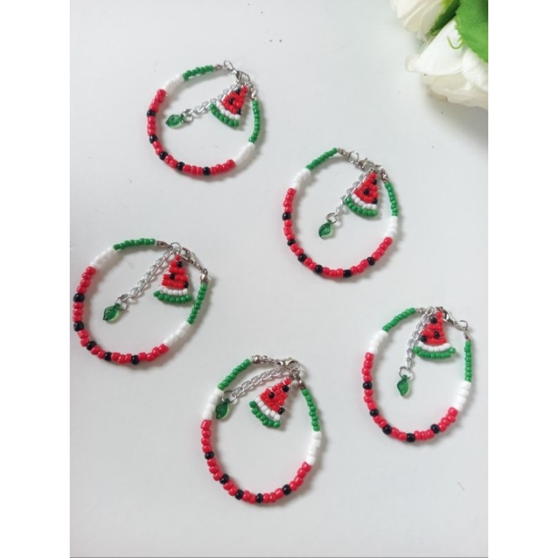 Watermeloon Bracelet / Gelang motif Palestina / Gelang Semangka