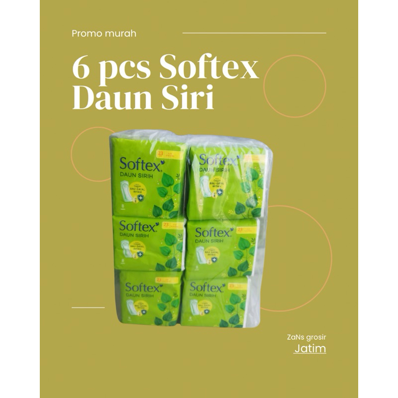 6  pack softex Daun sirih || pembalut daun sirih || softex pembalut