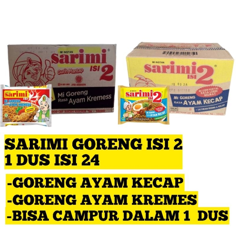 

SARIMI GORENG ISI 2 1 DUS ISI 24 PCS,BISA MIX