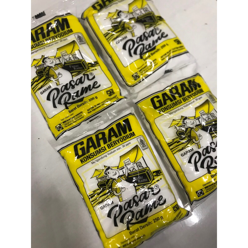 

garam pasar rame 250 Gr [isi 4 pack]