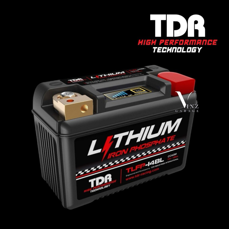 Aki Lithium Yamaha Xmax By TDR Racing TLFP-14BL (12V) // TDR Lithium Iron Phospate Xmax Forza CBR250