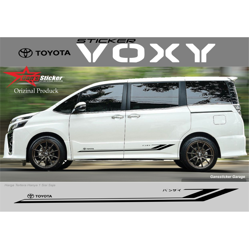 STICKER PINTU SAMPING TOYOTA VOXY AKSESORIS TOYOTA VOXY