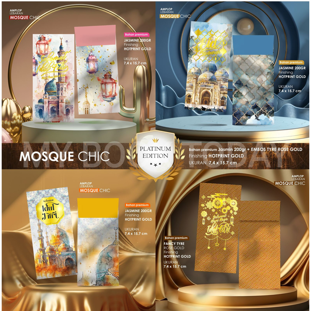 

Isi 4 pcs Amplop Lebaran Idulfitri Premium | Angpau THR Islam 2025 | Amplop Tebal Uang Tidak Dilipat