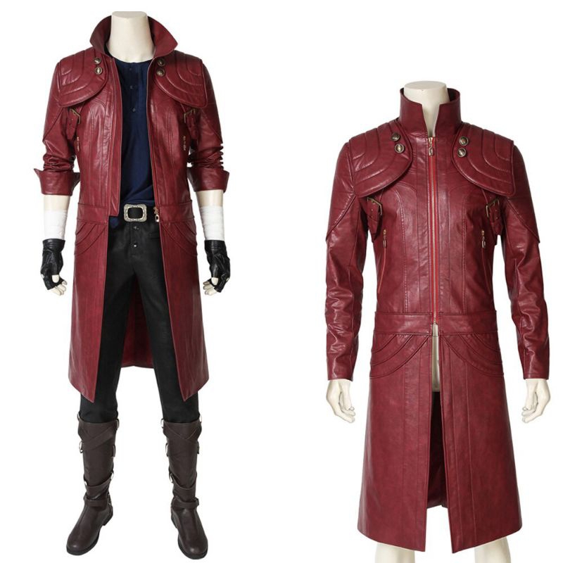Dante devil may cry 5 costume Jaket Jubah Dante Devil may cry 5