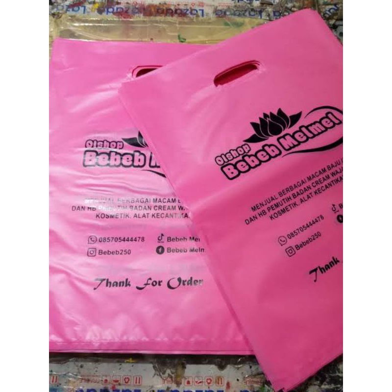 sablon plastik plong hd 30x40 warna putih
