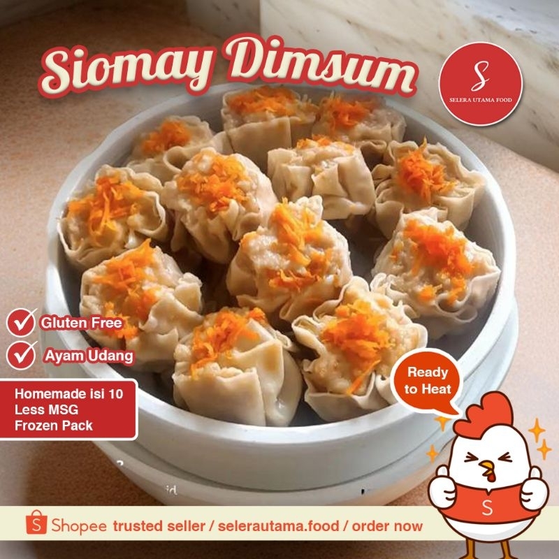 

Siomay Dimsum Ayam Udang isi 10, Gluten Free, Homemade, Frozen Pack Siap Masak