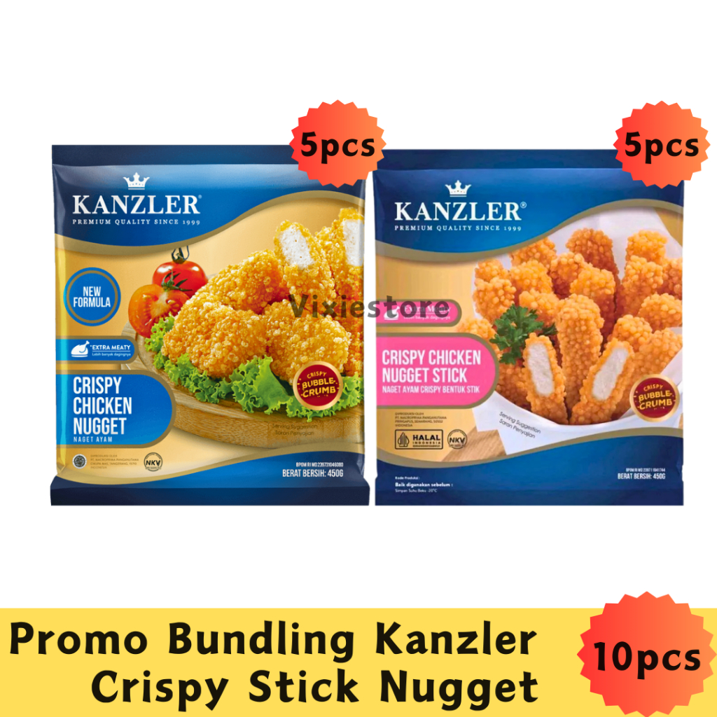 

Promo Bundling TERMURAH Kanzler Crispy Chicken Nugget Stick dan Crispy Frozen Food - Makanan Beku Naget Ayam Krispy Stik 450gr