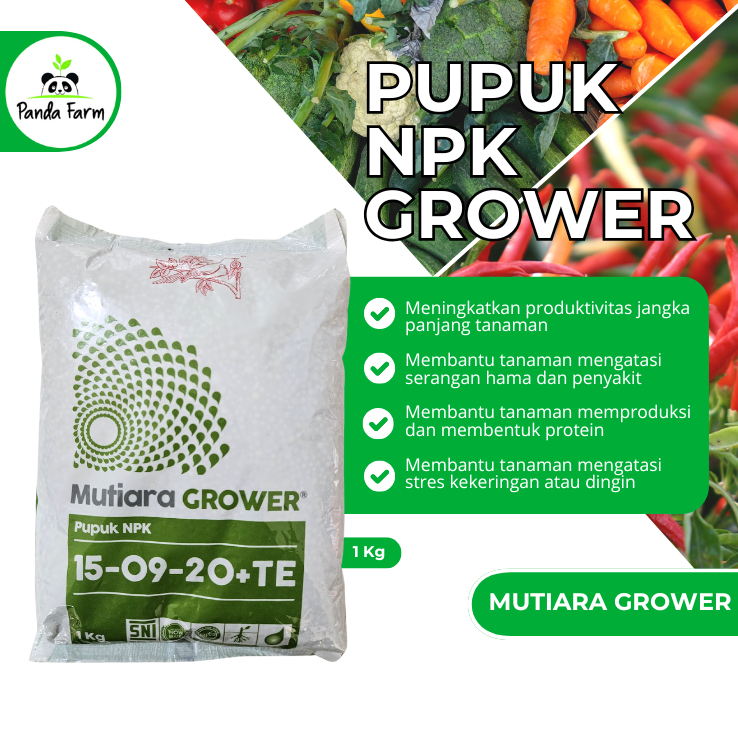 NPK Mutiara Grower 1kg Kemasan Pabrik