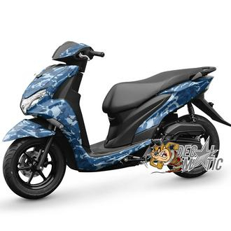 Decal Freego Full body Stiker Yamaha Freego 125 2018 2019 2020 2021 Doreng Biru