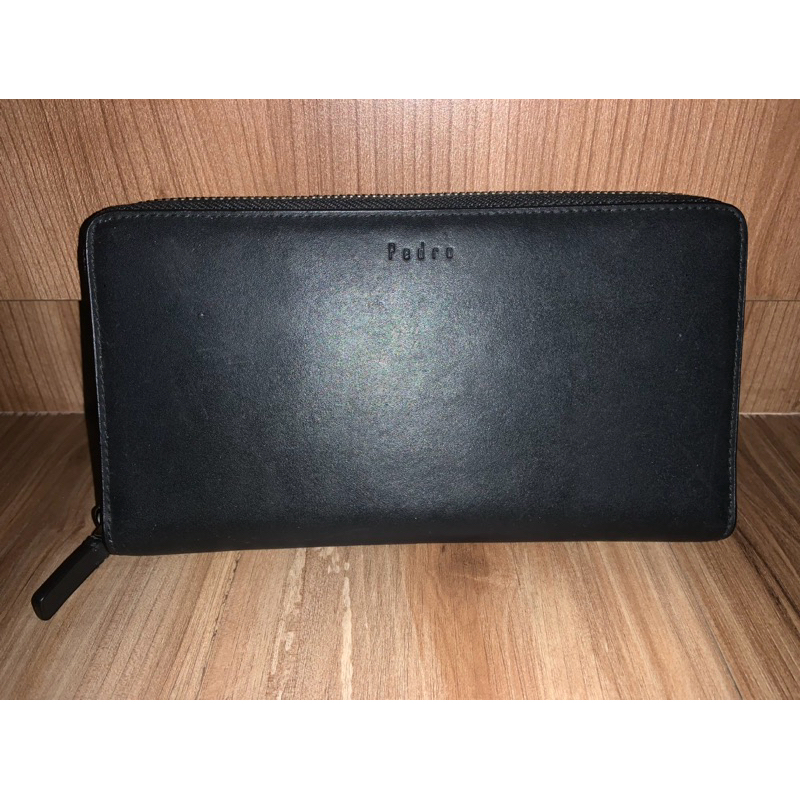 Pedro Tas Cowok / Dompet Jinjing Pria / Laki-laki Clutch Original in Black Preloved