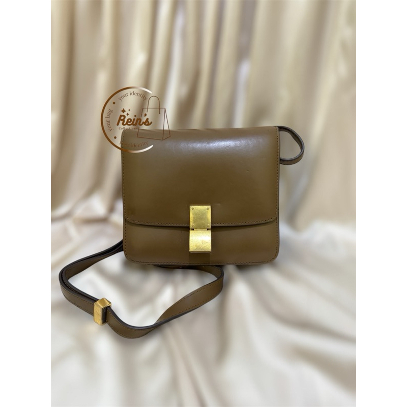 Celine Box Small Leather Brown Bag