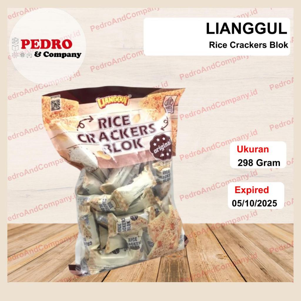 

Lianggui Rice snack Crackers Blok ORIGINAL 298 gram jipang beras rasa original