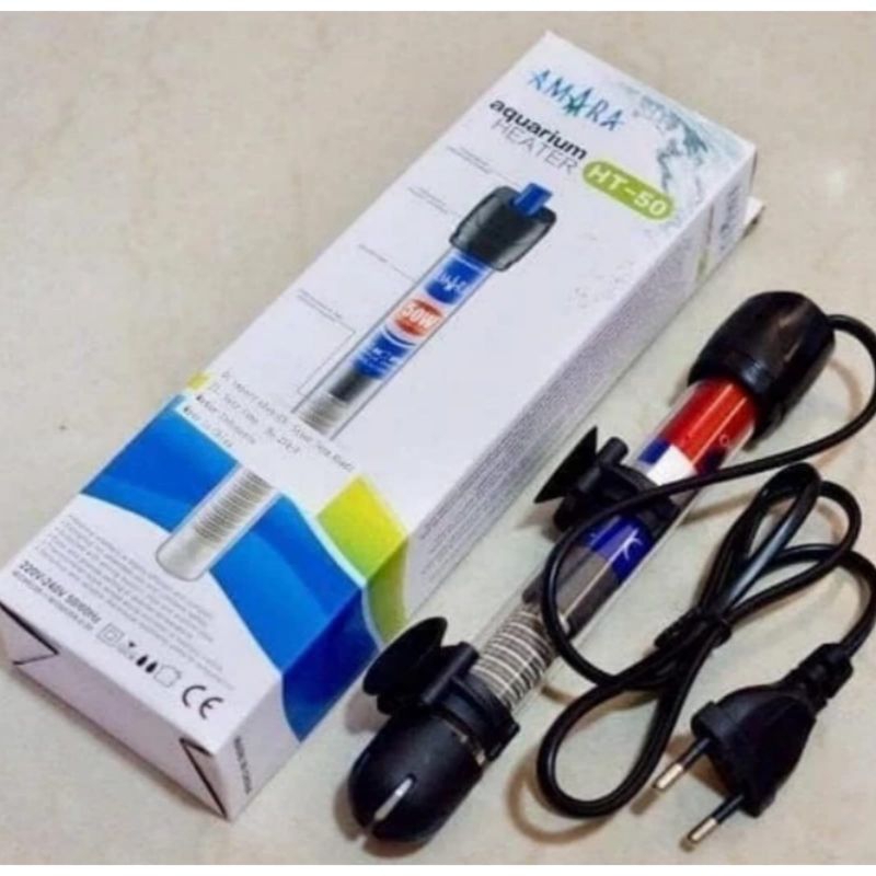 Heater Pemanas Air Aquarium 50 Watt Amara HT50 50 Watt- Amara HT 50 Watt