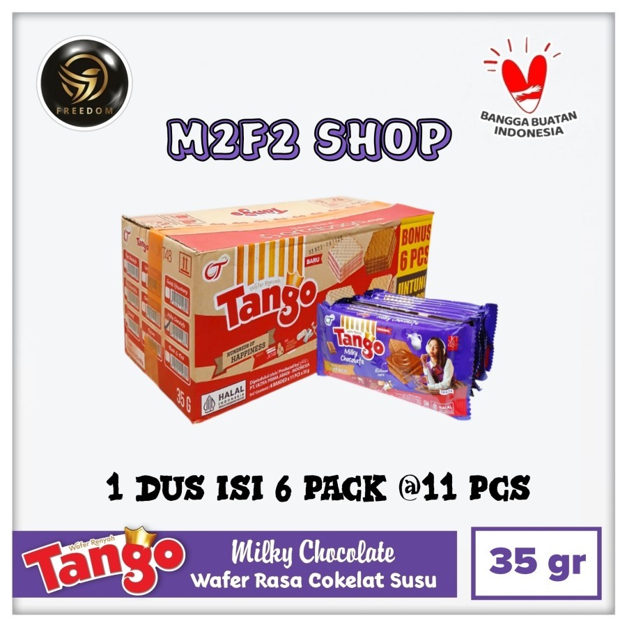 

Tango Wafer Milky Chocolate BITE SIZE | Krim Cokelat Susu - 35 gr (Kemasan Karton)