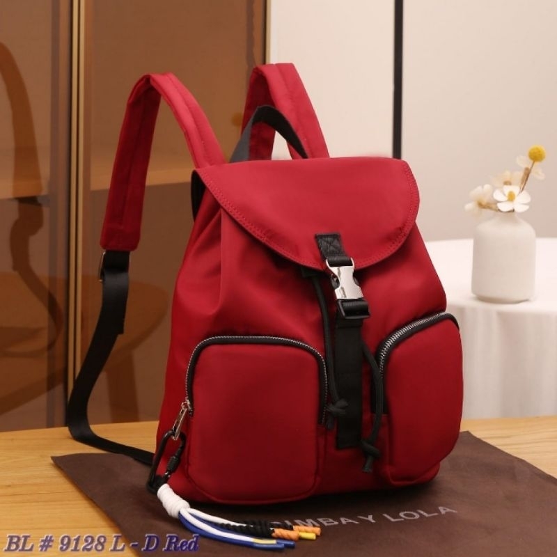 JKT / TAS BRANDED WANITA BACKPACK RANSEL *Bim__Ba Y Lola Nylon Backpack BL #9128LYj*