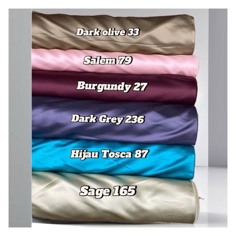 Saten Bridal dutches Premium tebal meteran silk baju pesta puring/fhuring/furing