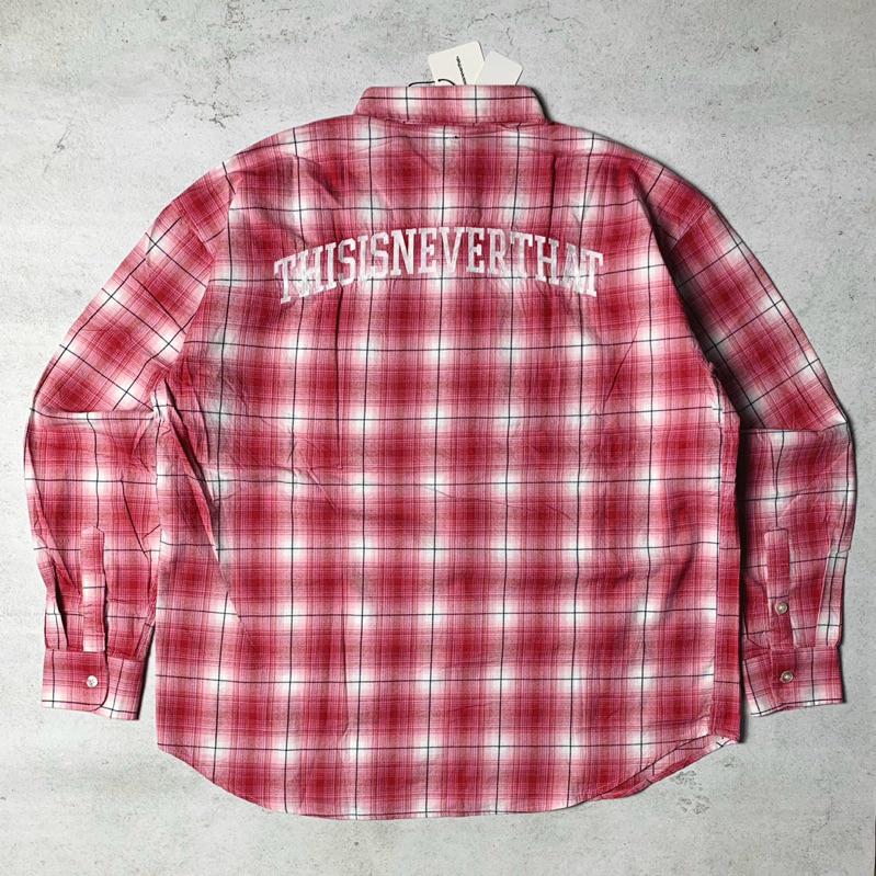 thisisneverthat oversized check flannel shirt original