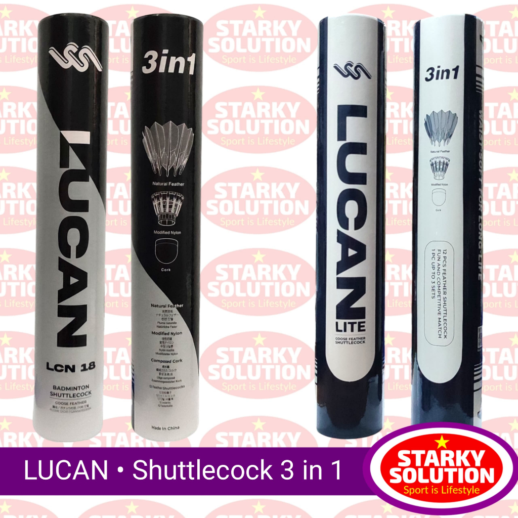 Shuttlecock LUCAN 3 in 1 Badminton Kok Bulutangkis Kock 3 in 1 Original