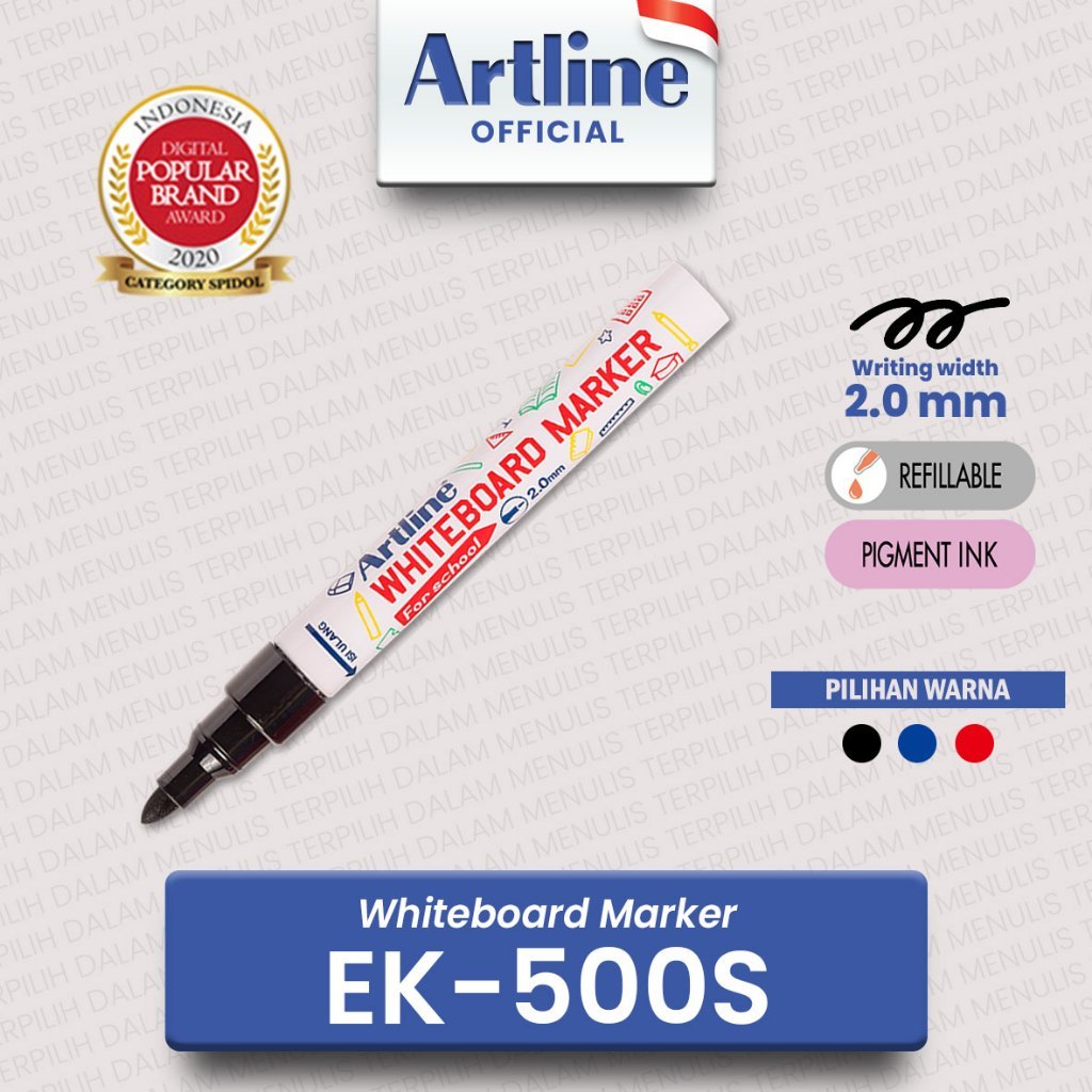 

Spidol Papan Tulis / Whiteboard Marker Artline EK-500S Hitam Merah Biru