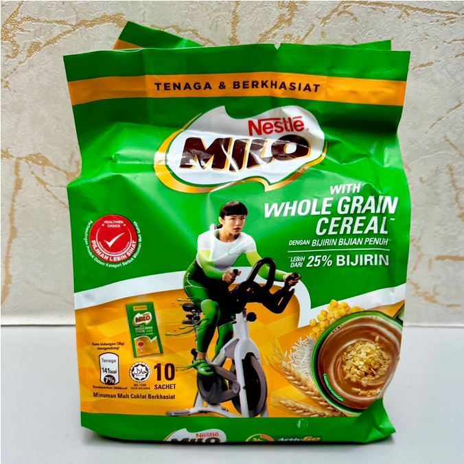 

Nestle Milo Whole Grain Cereal Sereal Milo Malaysia Halal 10 sachets Minuman Malt Coklat Berkhasiat