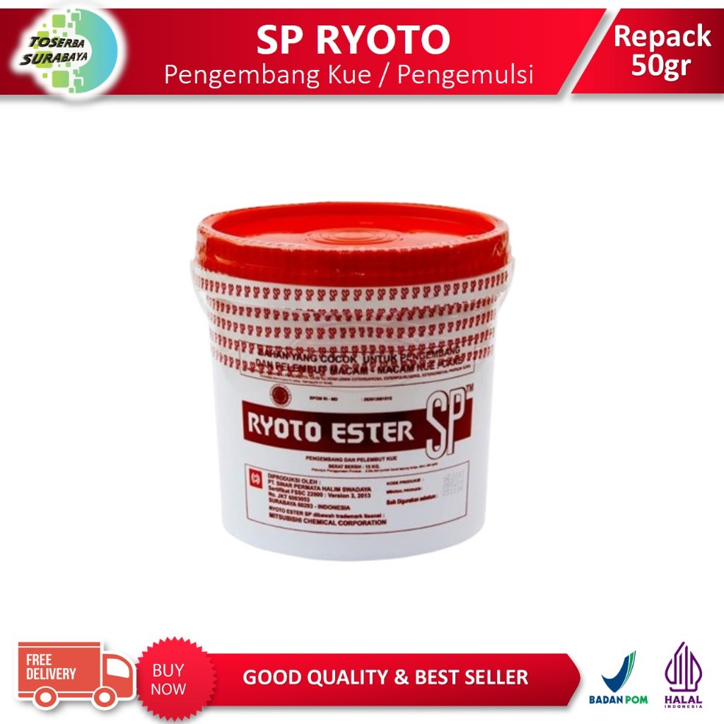 

SP RYOTO ESTER 50gr - Pengembang Kue / Pengemulsi