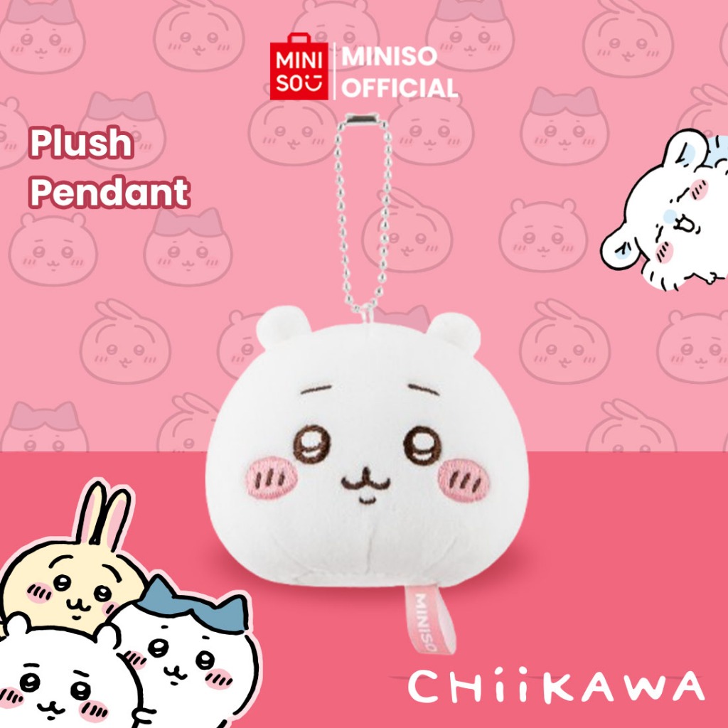 Miniso x Chiikawa Collection Big Head Plush Pendant Liontin Mewah Hiasan Boneka Dekorasi