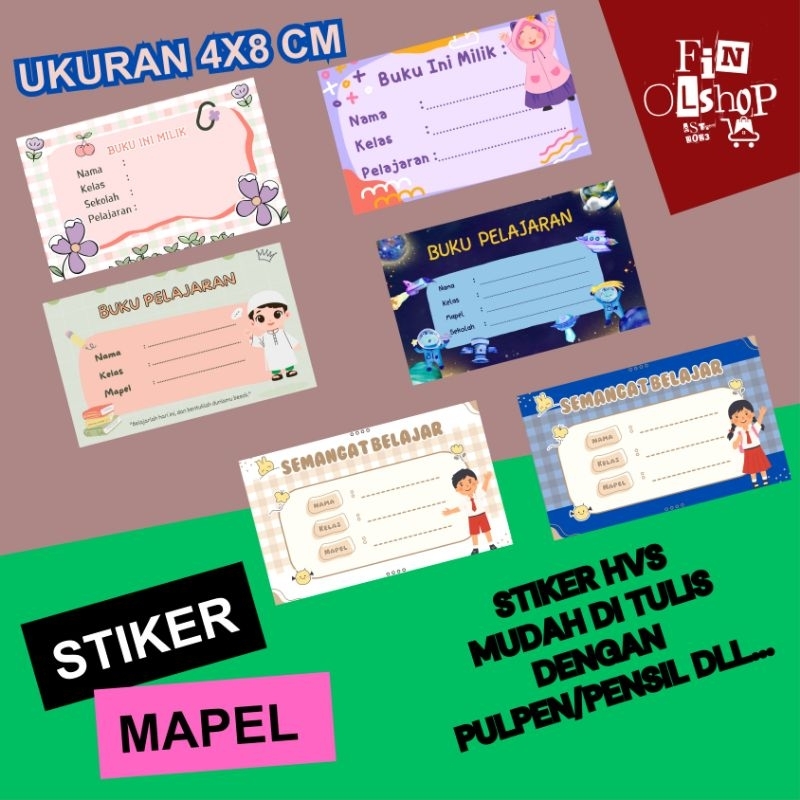 

Stiker Mapel - Label Buku Pelajaran Sekolah - Stiker Mata Pelajaran - Stiker Mapel Sekolah - Stiker Buku - Stiker Buku Praktis