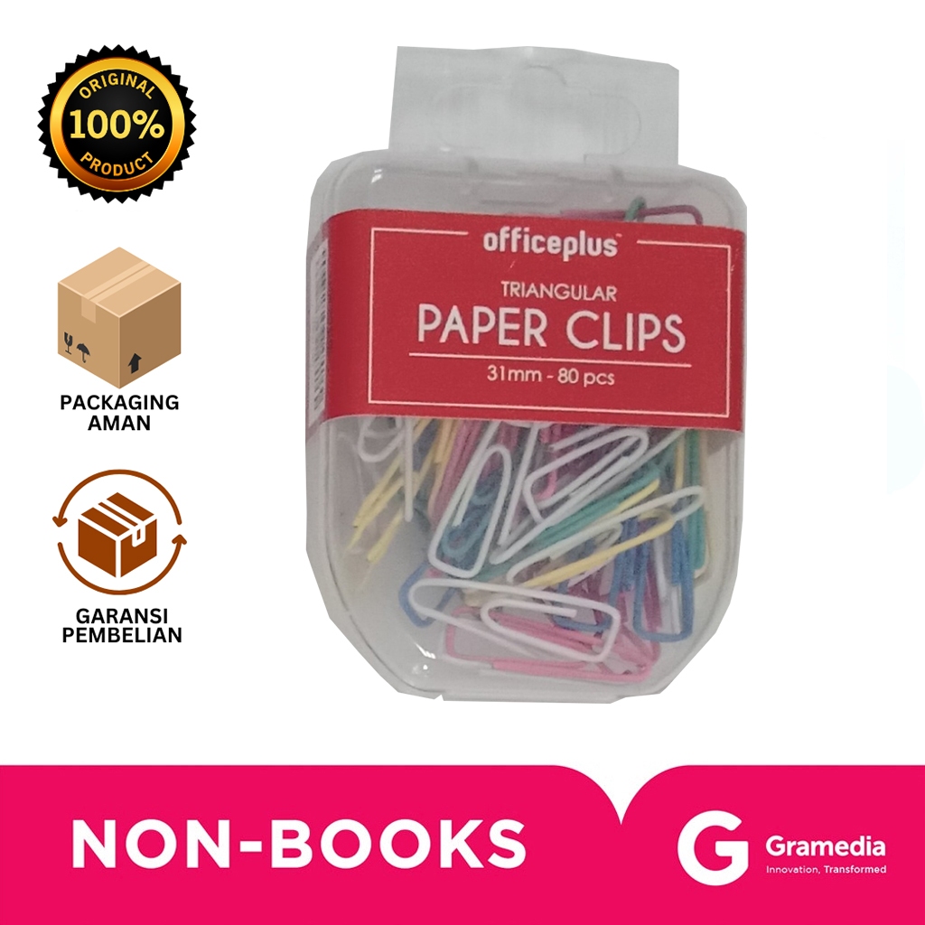 

Gramedia Bali - OFFICE-P PAPERCLIP 31MM TRIGONAL OP-PC31TRI
