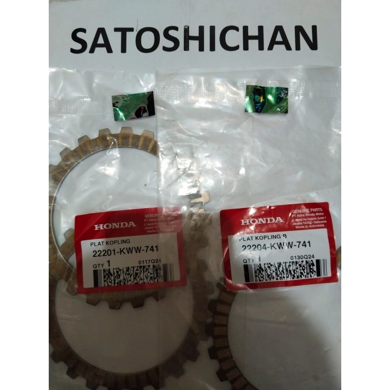 Kampas Plat Kopling Absolute (Lebar) 22201-KWW-741 + 22204-KWW-741 Original AHM