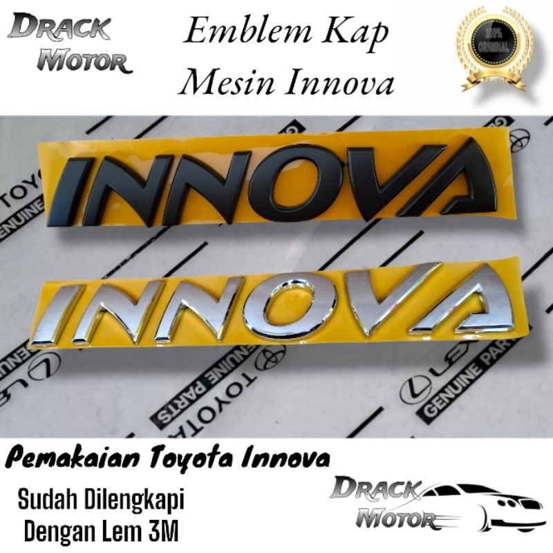 Emblem Tulisan Innova Original Toyota Innova // Logo Emblem Tulisan Innova Original Kap Mesin Toyota
