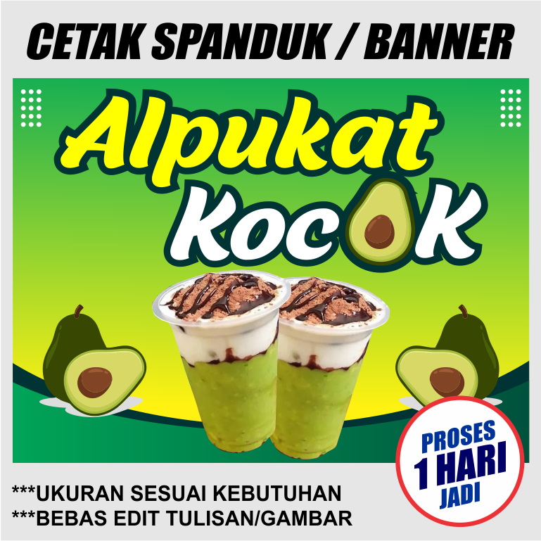 cetak spanduk banner alpukat kocok benner jualan alpukat kocok