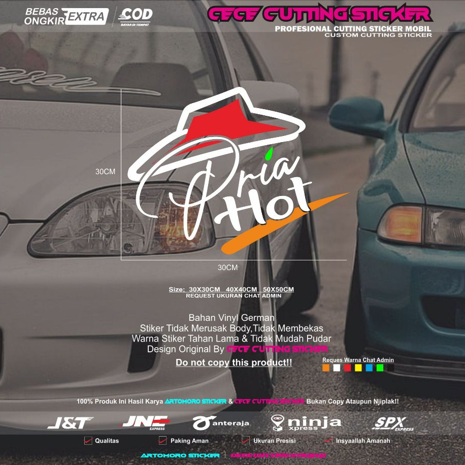 STIKER KACA PINTU/KACA/BODY MOBIL TRUCK/PICK UP/L300 KATA KATA KACA