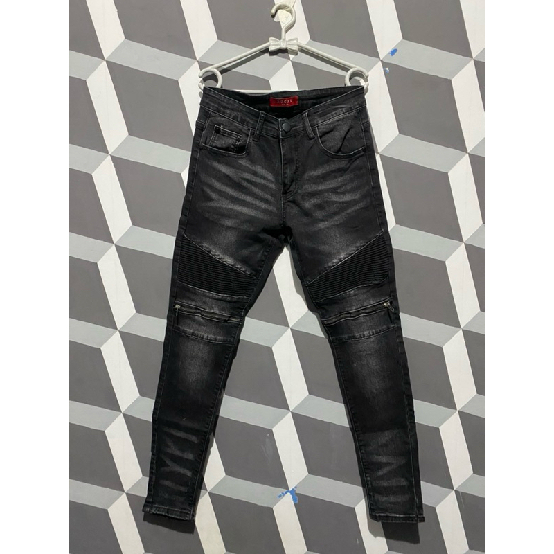 Rucas Season 6 (Zipper Black Biker Jeans) Size 29