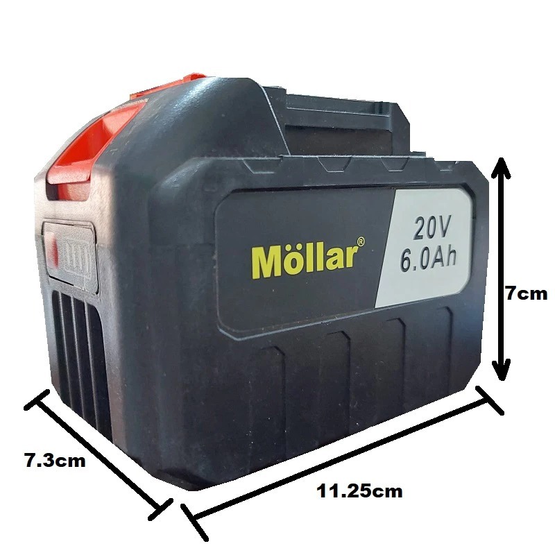 spare part baterai 20v 6.0Ah 15cell MOLLAR socket LXT universal