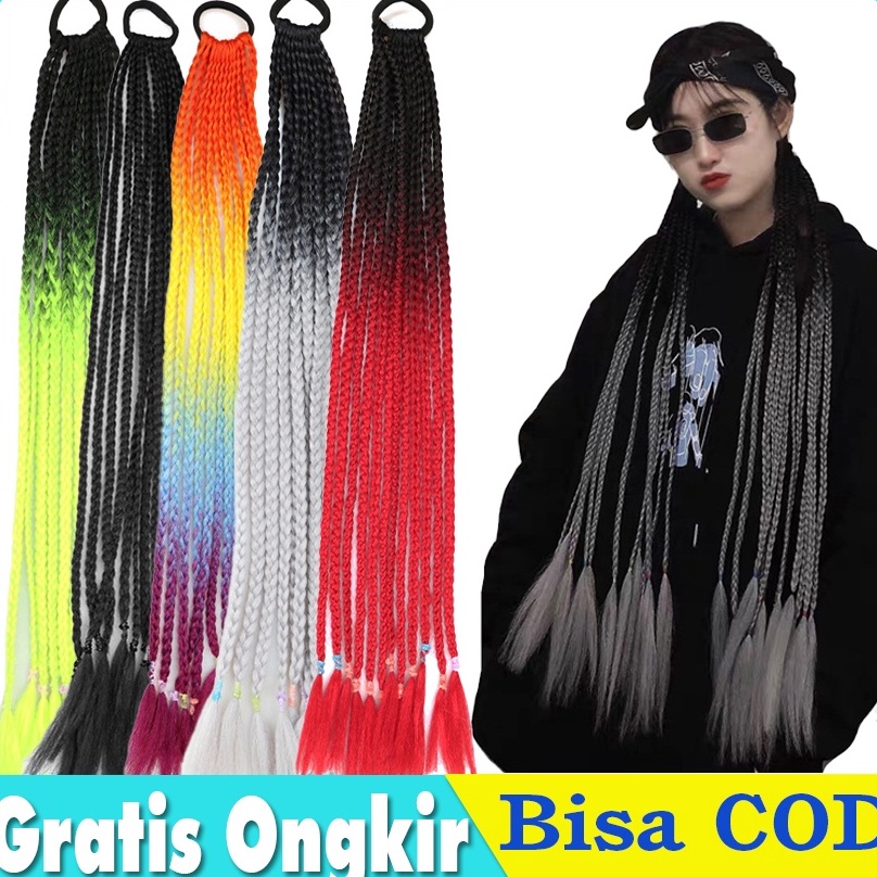 Produk Original Rambut Extension Kepang Rambut Sintetis Model Kepang Jumbo Panjang 24Inch Rambut Kep