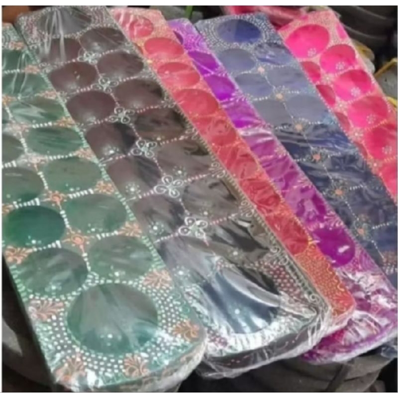 Congklak Kayu panjang dan lipat, Biji Kerang  Dakon Congkak Motif