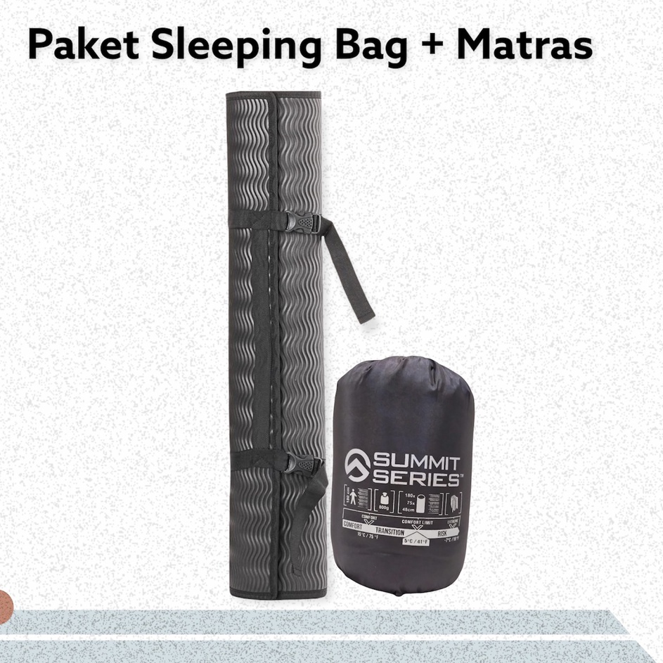 Serbu Voucher  Paket Hemat Sleeping Bag Polar Bulu dan Matras