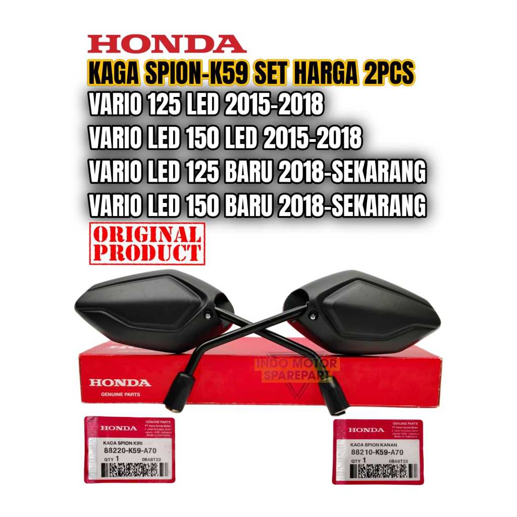 KACA SPION ASLI HONDA VARIO 125 LED VARIO 150 LED ORIGINAL K59