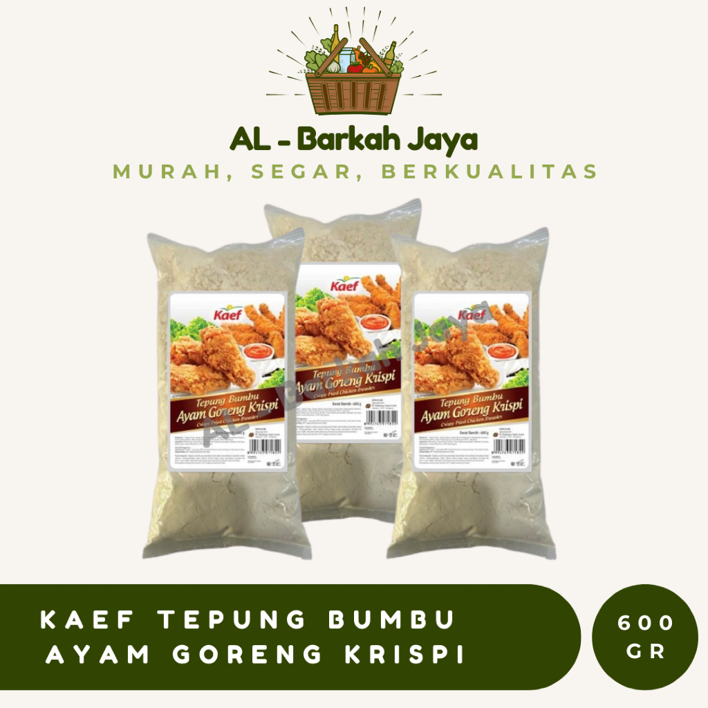 

KAEF Tepung Bumbu Ayam Goreng Crispy 600gr/Tepung Siap Pakai Fried Chicken/Tepung Ayam Ayam Krispi