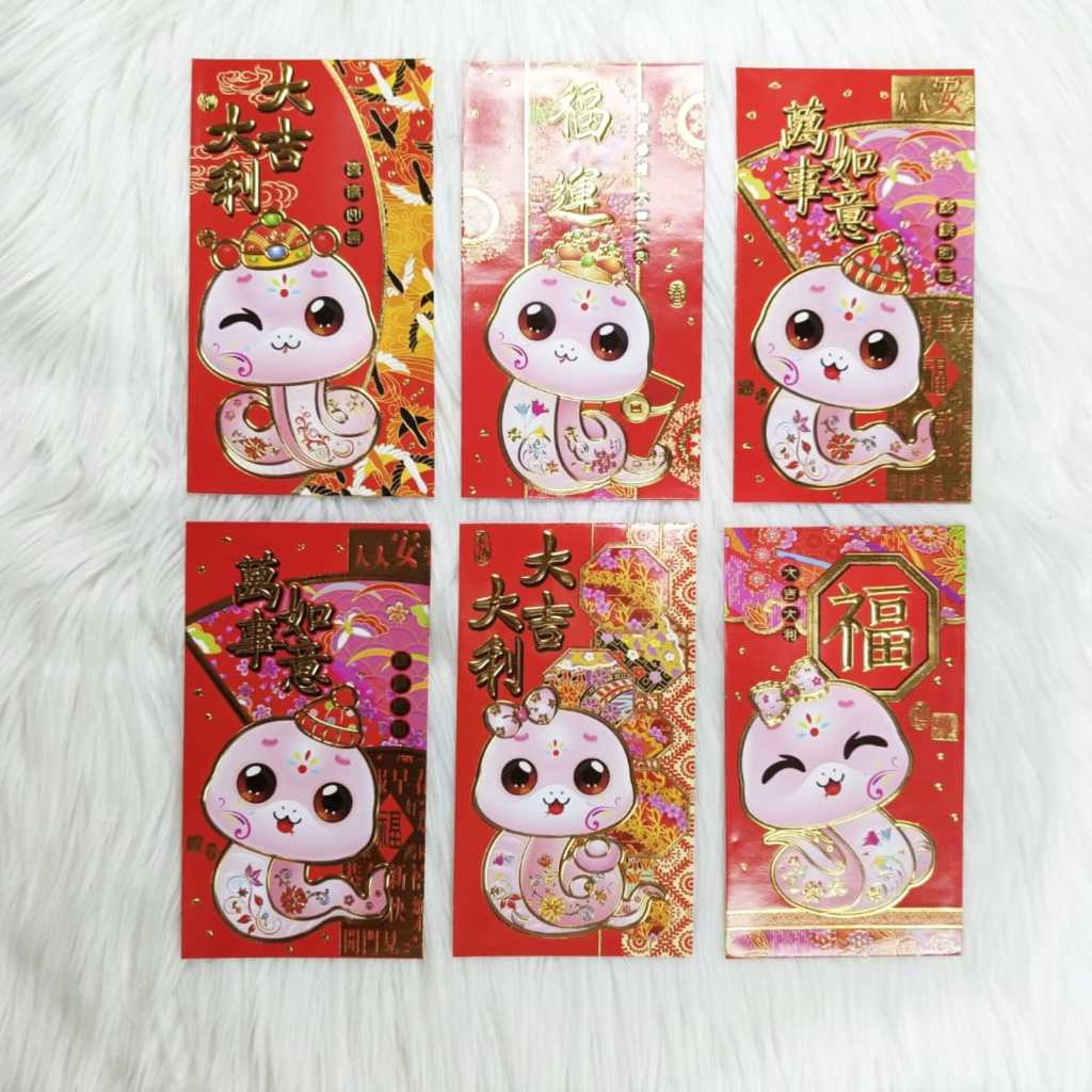 

Angpao Imlek Shio Ular 4033 Terbaru Isi 6 Lembar Ukuran Besar Bahan Artpaper Import