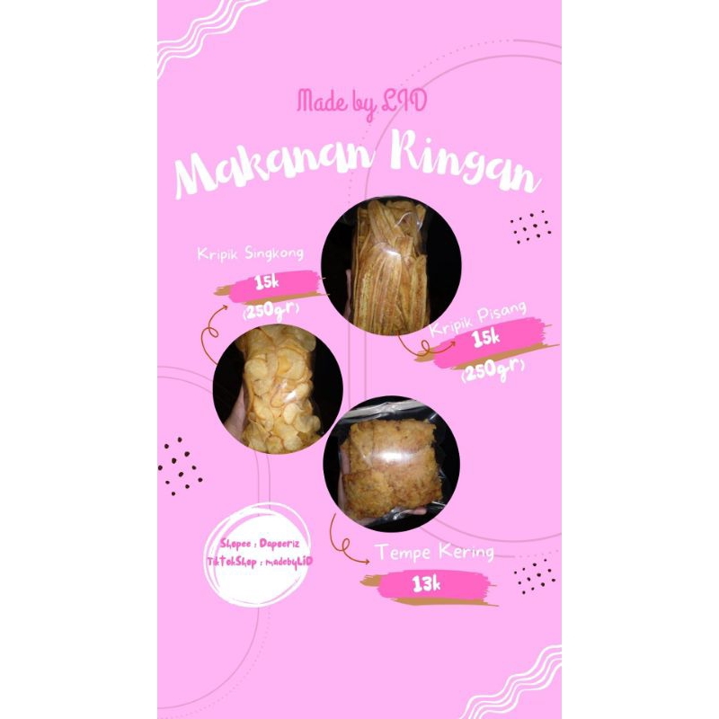 

Cemilan Tempe Kering (100gr)