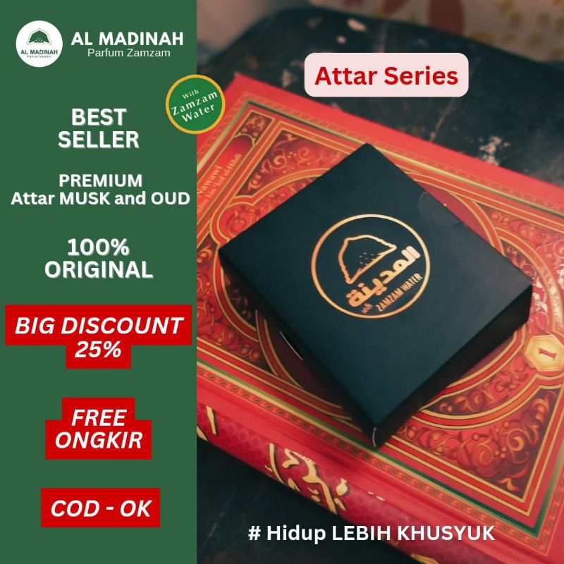 ATTAR SERIES - AL MADINAH PARFUM ZAMZAM - Original Makkah Madinah - Haramain Oud - Kiswah Oud - Rose