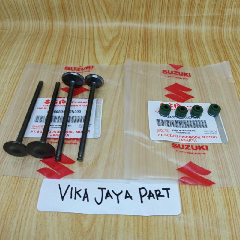 PAYUNG KLEP KLEP SET 4PCS + SIL KLEP 4PCS SUZUKI SATRIA FU 150 ORI SGP