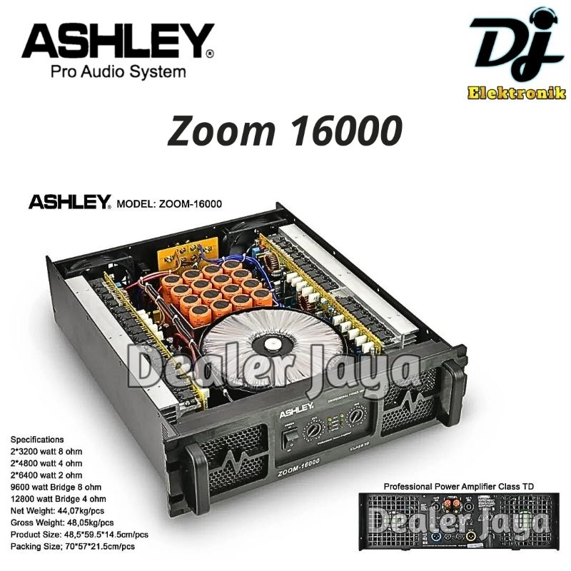 Power Amplifier Ashley ZOOM 16000 / ZOOM16000 - 2 channel