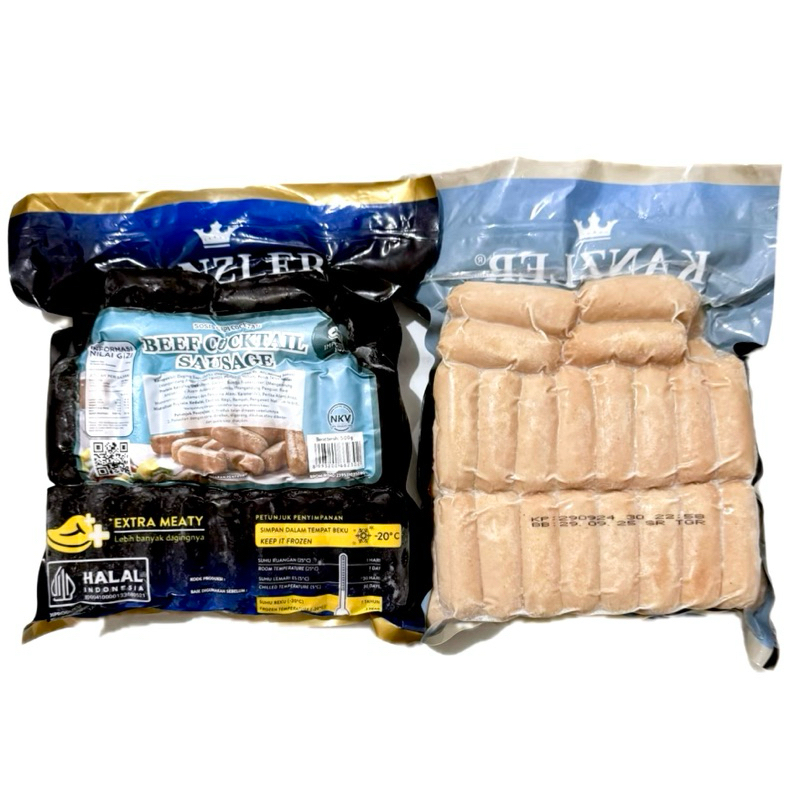 

Kanzler Sosis Sapi Beef Cocktail Sausage 500g