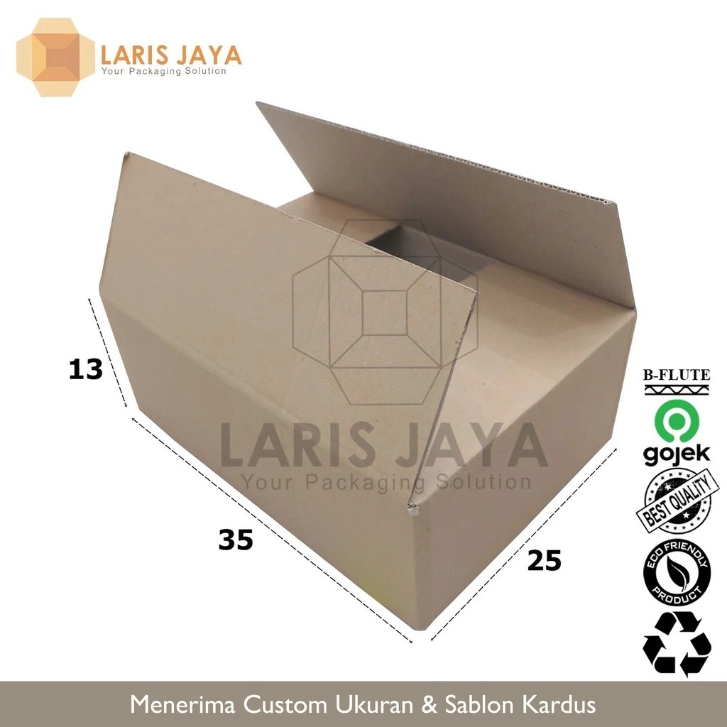 

(KHUSUS INSTANT) 35 x 25 x 13 cm Kardus Polos Karton Box Packing Single Wall Tebal 35x25x13 cm ( Kardus 35 x 25 x 13 cm )